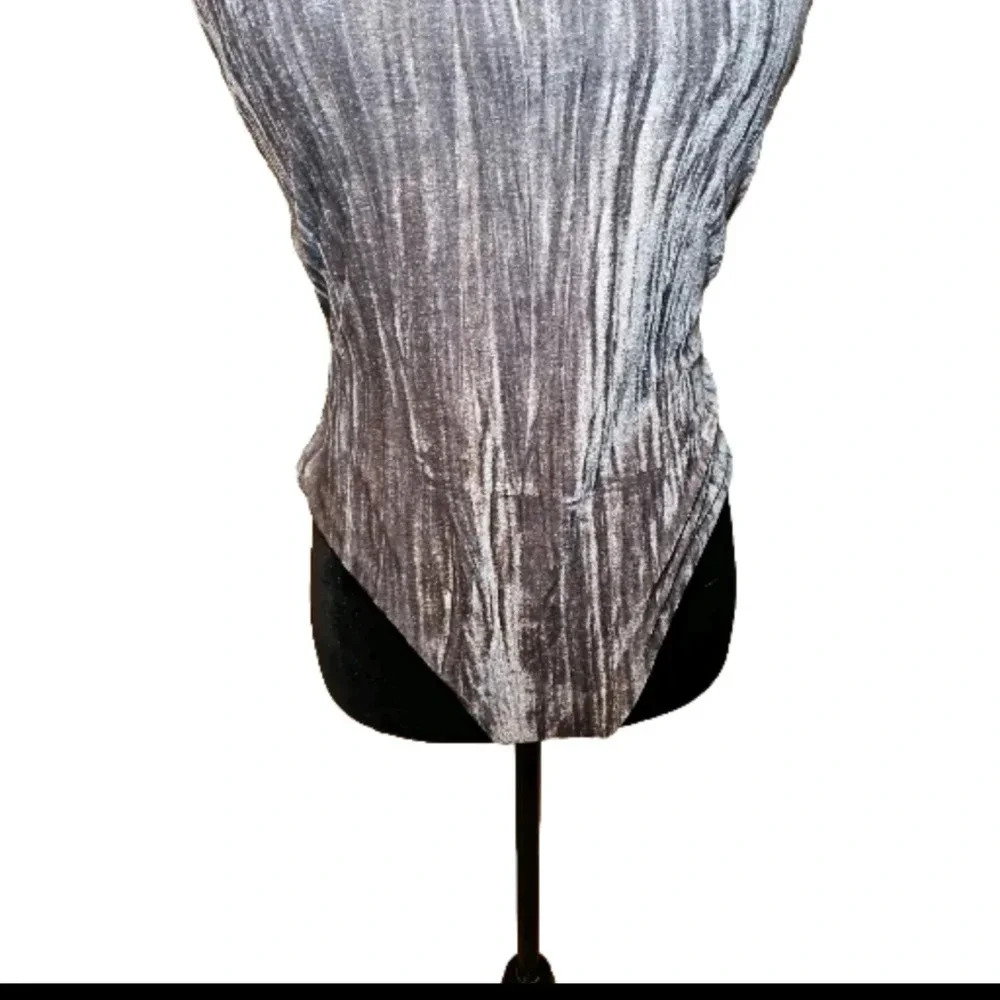Out From Under Urban Outfitters Womens Gray Velvet Halter Party Bodysuit L - Picture 7 of 14